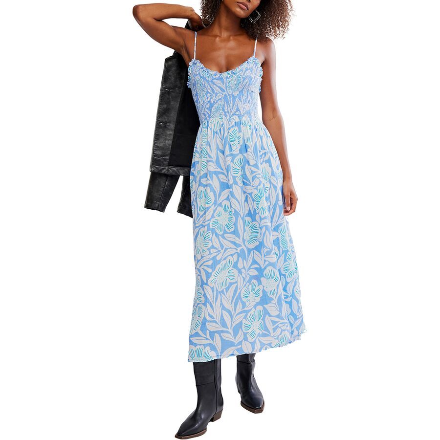 Free People Sweet Nothings Midi Dress - Women's Blue Vista Combo