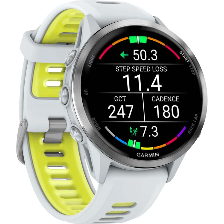 Garmin Forerunner 970 Watch Ti/Whitestone (Whitestone/Amp Yellow Band)