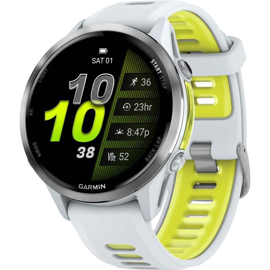 Garmin Forerunner 970 Watch Ti/Whitestone (Whitestone/Amp Yellow Band)