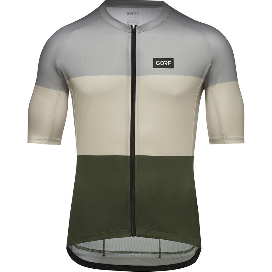 GOREWEAR Spirit Stripes Jersey - Men's Lab Gray/Tech Beige
