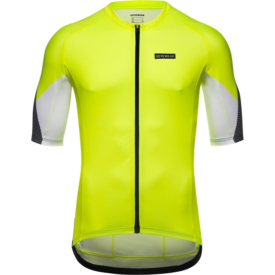 GOREWEAR Spirit Triangles Jersey - Men's Neon Yellow/White