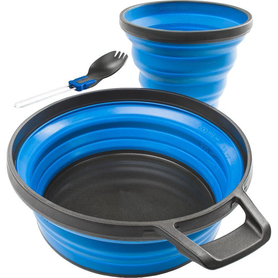 GSI Outdoors Escape 1-Person Table Set Blue