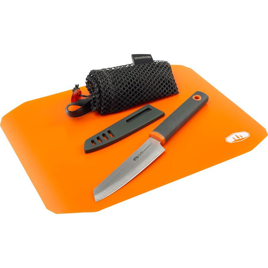 GSI Outdoors Santoku Knife Set Orange/Black