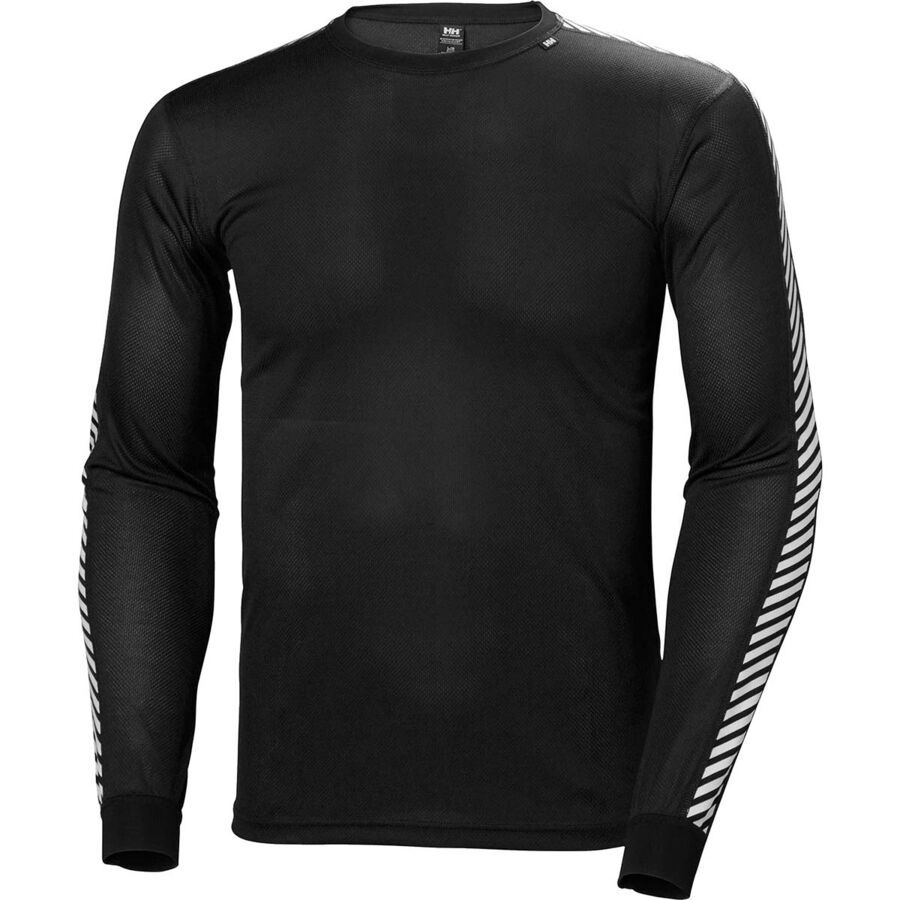 Helly Hansen Lifa Stripe Crew Top - Men's Black