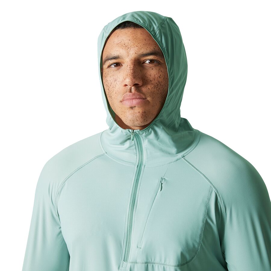Helly Hansen Shine Solen 1/2-Zip Hoodie - Men's Green Mist