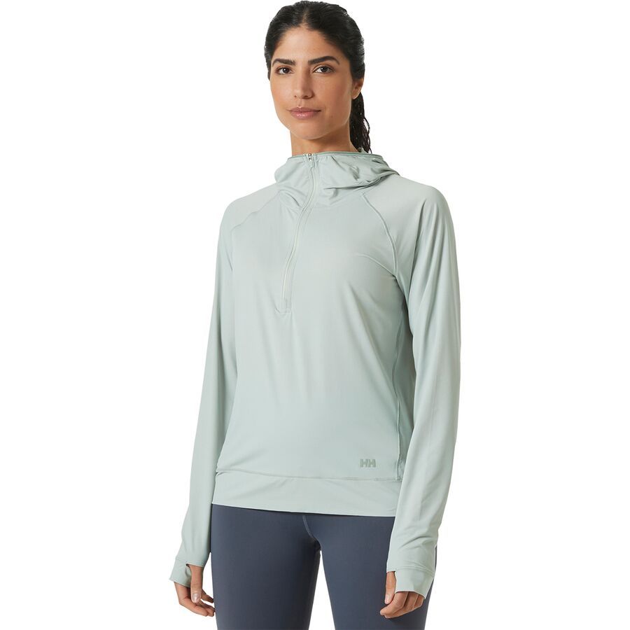 Helly Hansen Shine Solen 1/2-Zip Hoodie - Women's Green Mist
