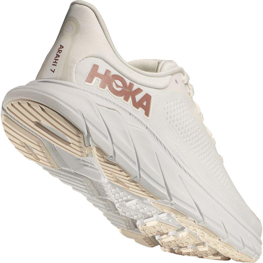HOKA Arahi 7 Wide Running Shoe - Women's Blanc De Blanc/Rose Gold