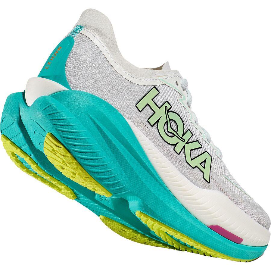 HOKA Mach X 2 Running Shoe - Women's Frost/Electric Aqua