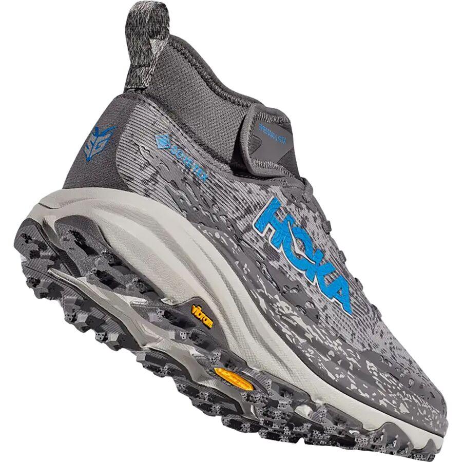 HOKA Speedgoat 6 Mid GTX Trail Running Shoe - Men's Satellite Grey/Stardust