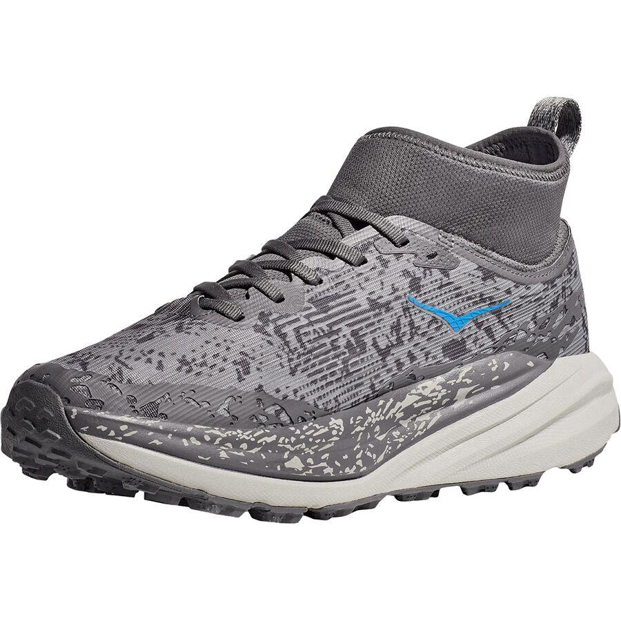 HOKA Speedgoat 6 Mid GTX Trail Running Shoe - Men's Satellite Grey/Stardust