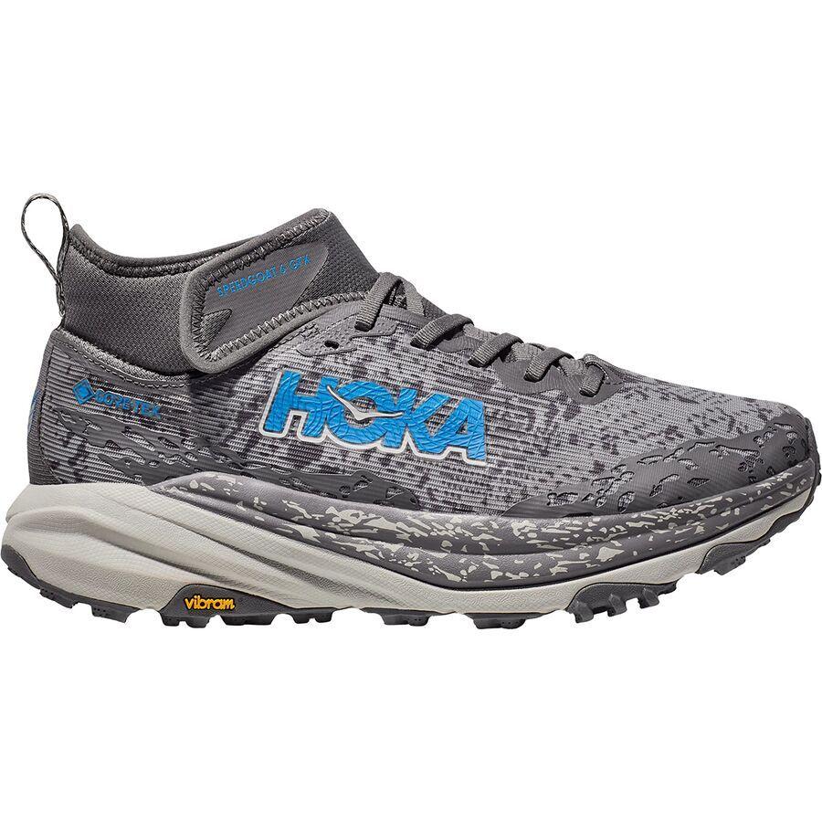 HOKA Speedgoat 6 Mid GTX Trail Running Shoe - Men's Satellite Grey/Stardust
