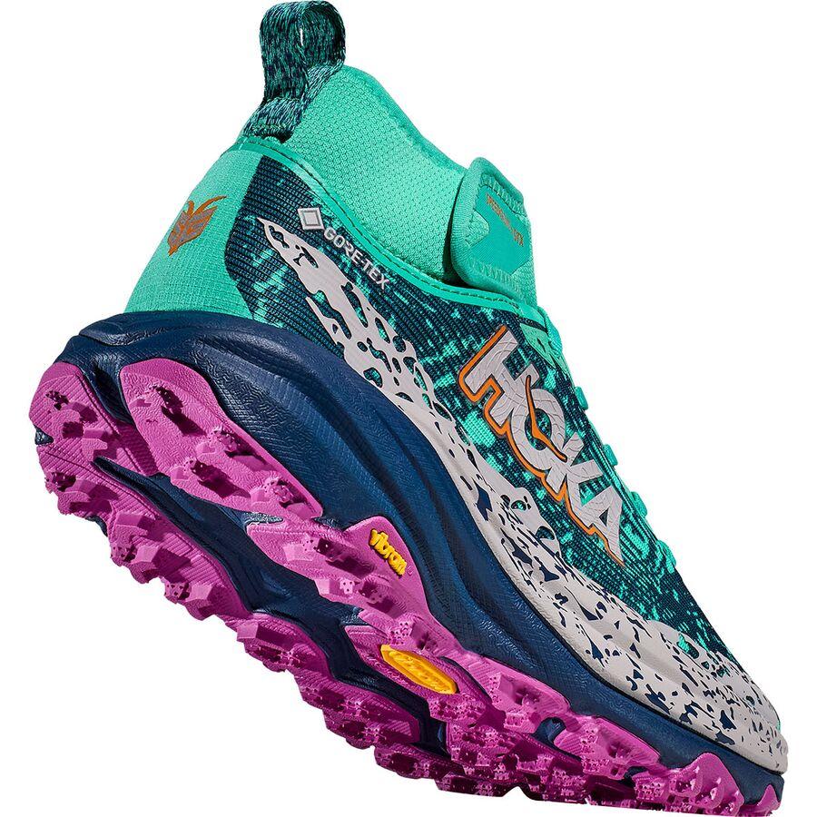 HOKA Speedgoat 6 Mid GTX Trail Running Shoe - Women's Electric Aqua/Midnight