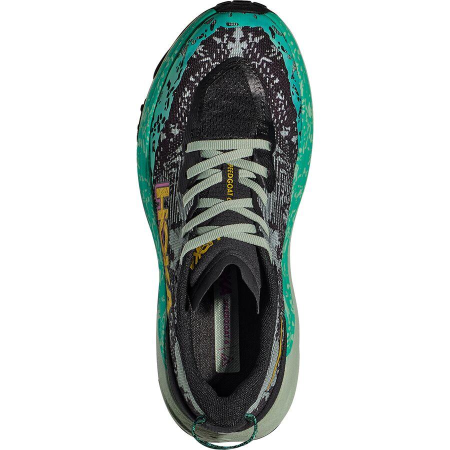 HOKA Speedgoat 6 Trail Running Shoe - Women's Black/Aloe Vera