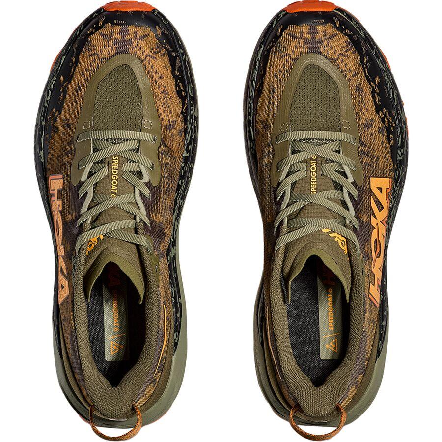HOKA Speedgoat 6 Wide Running Shoe - Men's Antique Olive/Squash