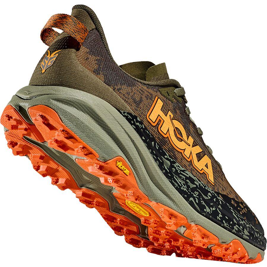 HOKA Speedgoat 6 Wide Running Shoe - Men's Antique Olive/Squash