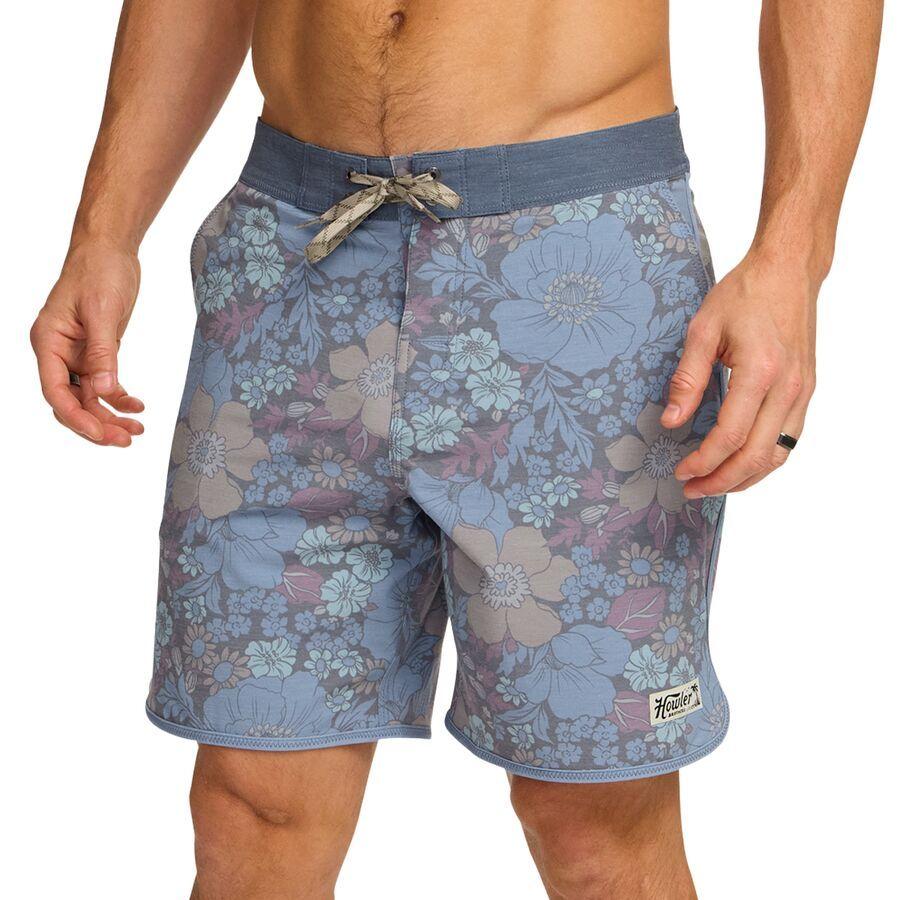 Howler Brothers Bruja Boardshort - Men's Flower Power/Blues