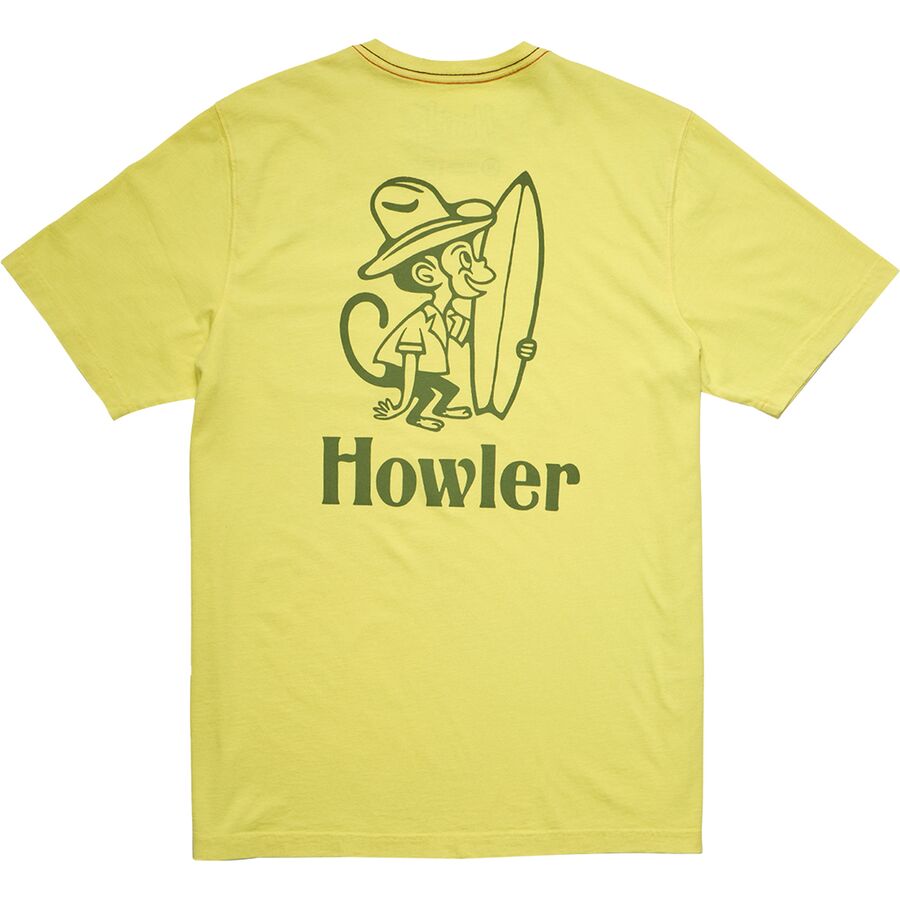 Howler Brothers Cotton Pocket T-Shirt - Men's El Monito/Chartreuse