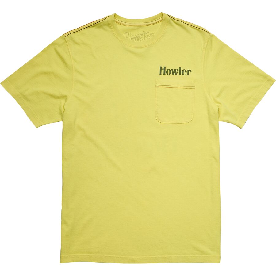 Howler Brothers Cotton Pocket T-Shirt - Men's El Monito/Chartreuse