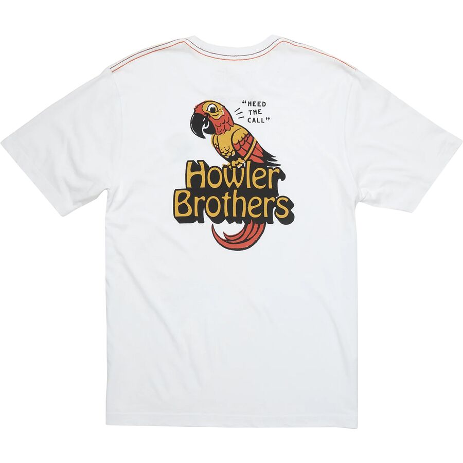 Howler Brothers Cotton T-Shirt - Men's Chatty Bird/Vintage White