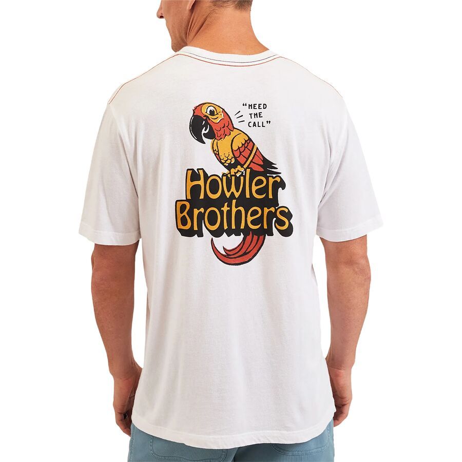 Howler Brothers Cotton T-Shirt - Men's Chatty Bird/Vintage White