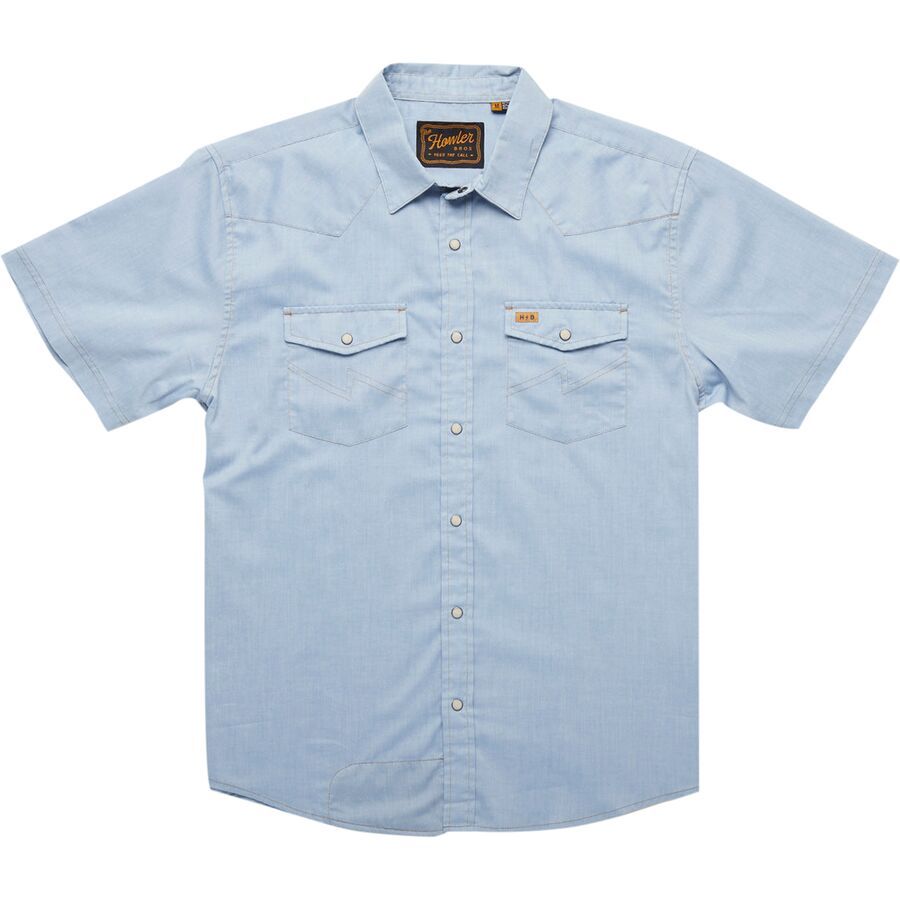 Howler Brothers H Bar B Snap Shirt - Men's Faded Blue Oxford