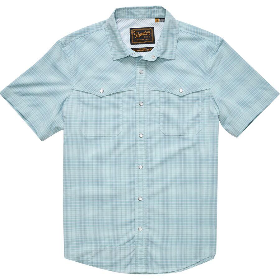 Howler Brothers Open Country Tech Shirt - Men's Coopers Plaid/Sterling Blue
