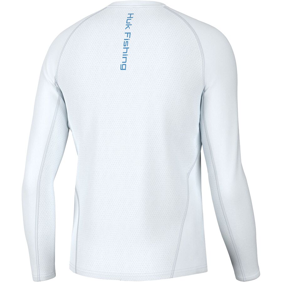 Huk Icon Long-Sleeve Crew Top - Men's White