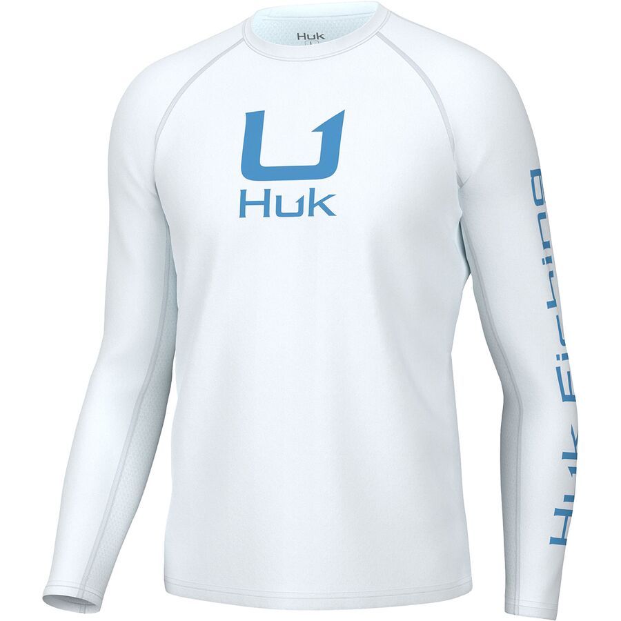 Huk Icon Long-Sleeve Crew Top - Men's White