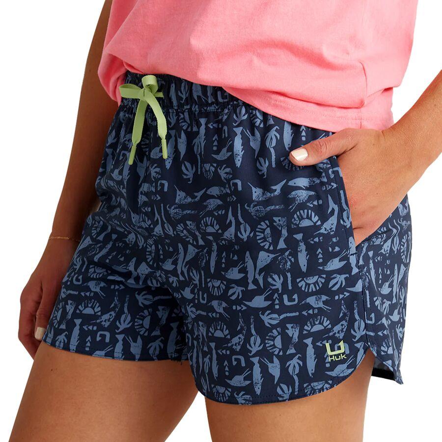 Huk Pursuit Printed Volley Short - Women's Naval Academy