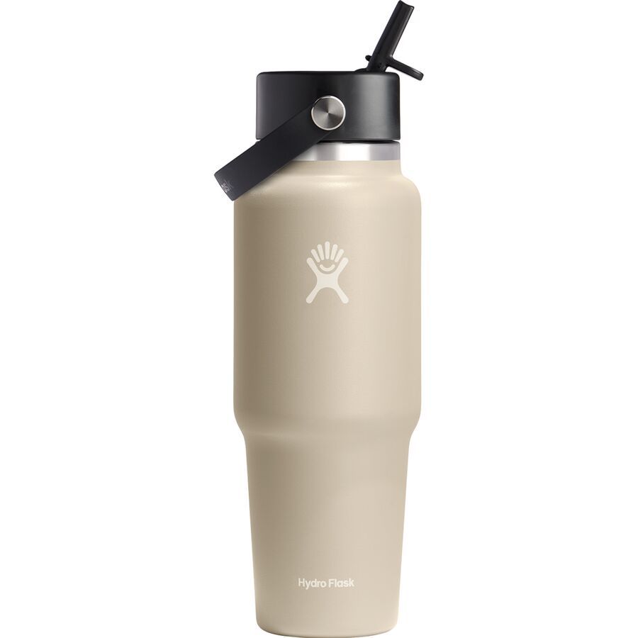 Hydro Flask 32oz Wide Mouth Flex Straw Cap Travel Water Bottle Oat