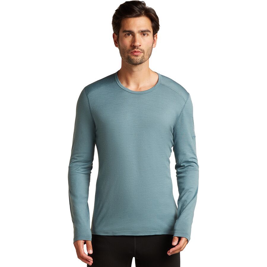 Icebreaker 200 Oasis LS Crew Top - Men's Blue Ash