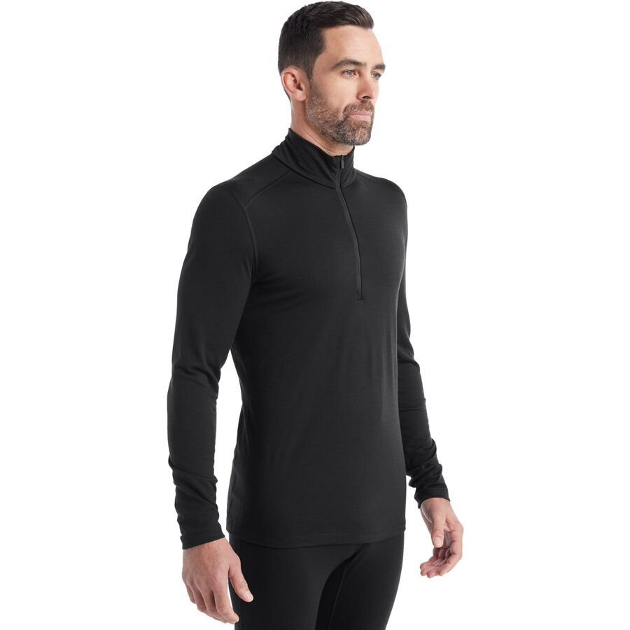Icebreaker Merino 200 Oasis Long-Sleeve 1/2-Zip Top - Men's Black