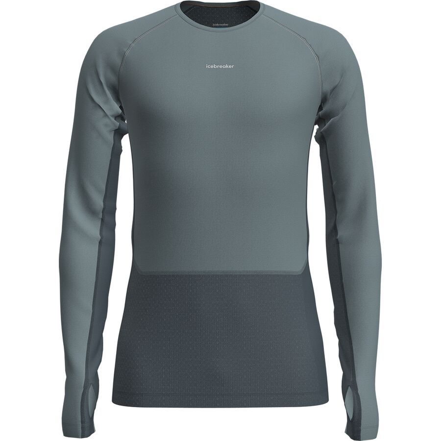 Icebreaker Merino Blend 125 ZoneKnit Long-Sleeve Crewe - Men's Abyss/Blue Ash/CB