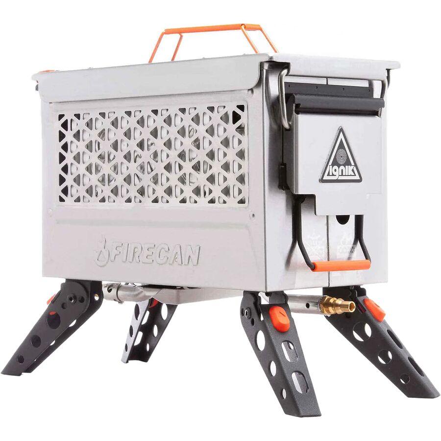 Ignik Outdoors Stainless FireCan Deluxe + Grill Stainless/Black