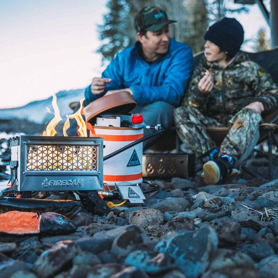 Ignik Outdoors Stainless FireCan Deluxe + Grill Stainless/Black