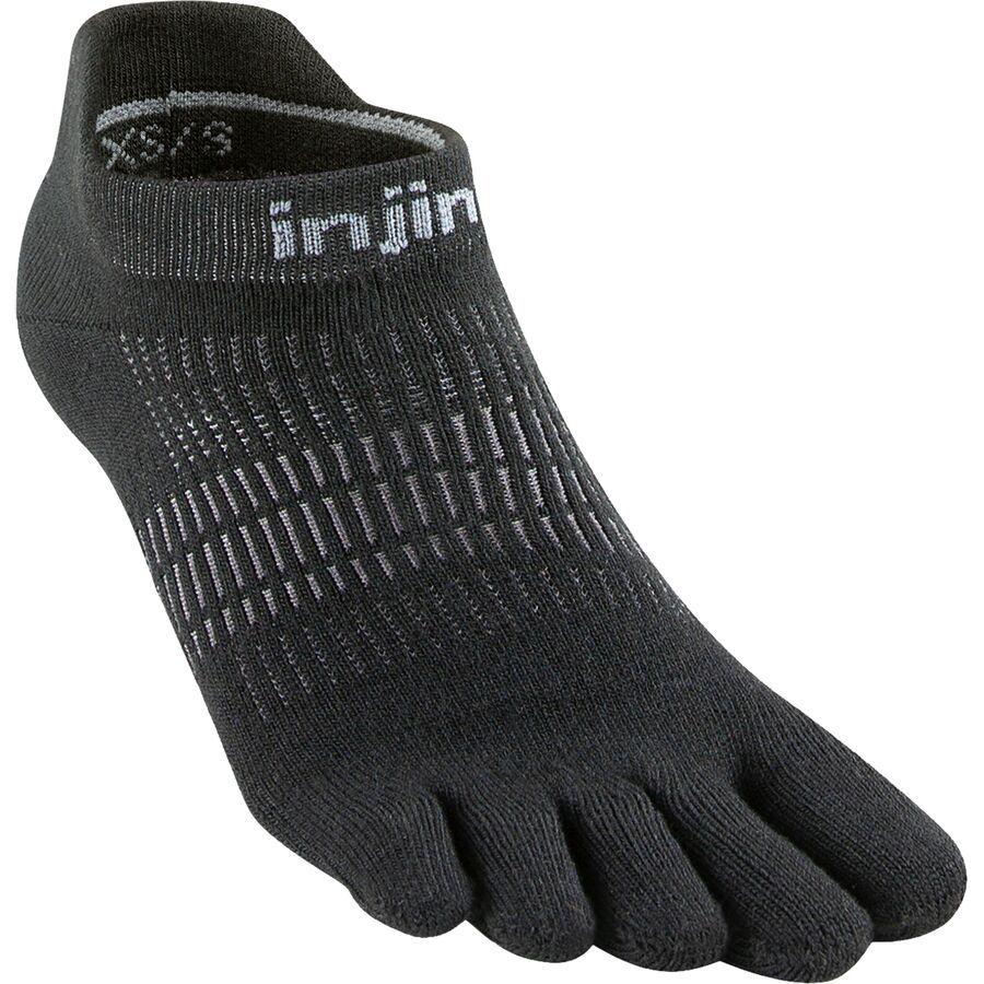 Injinji Lightweight Run No-Show Sock - Women's Black