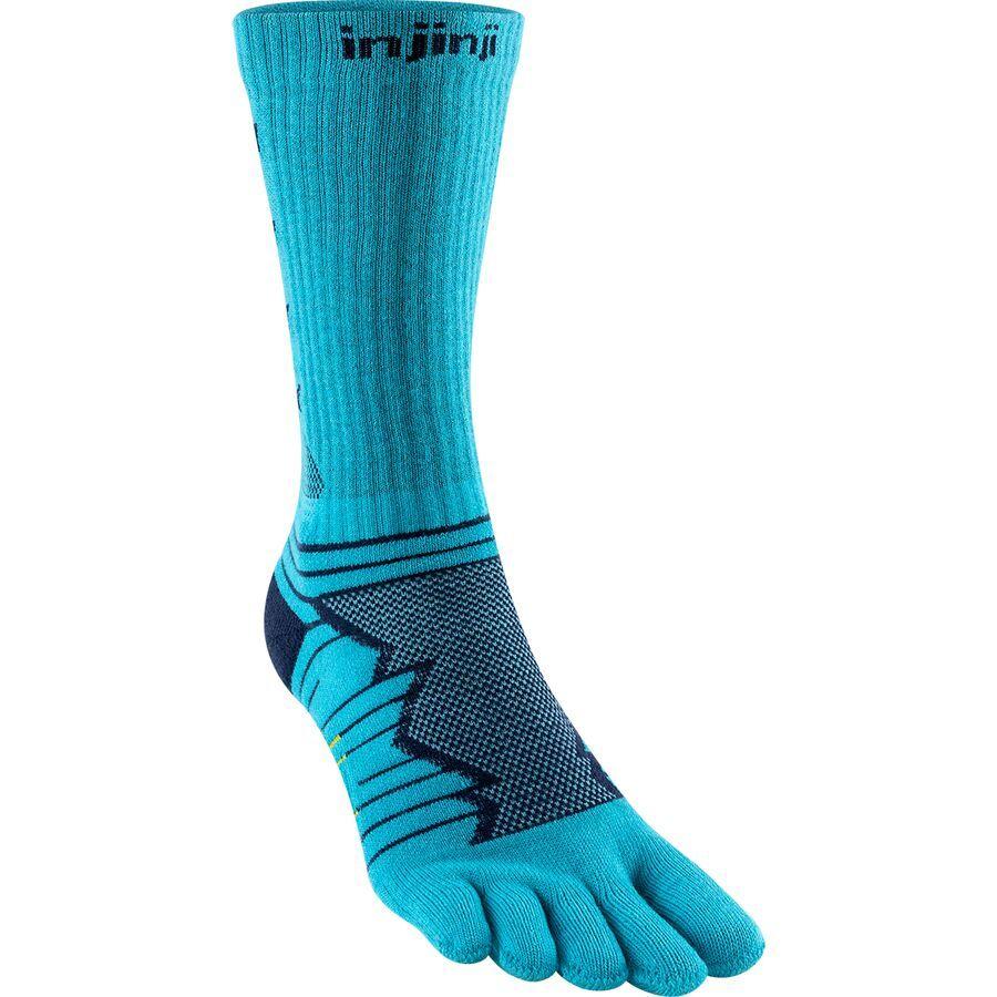 Injinji Ultra Run Crew CoolMax Sock - Men's Pacific Blue