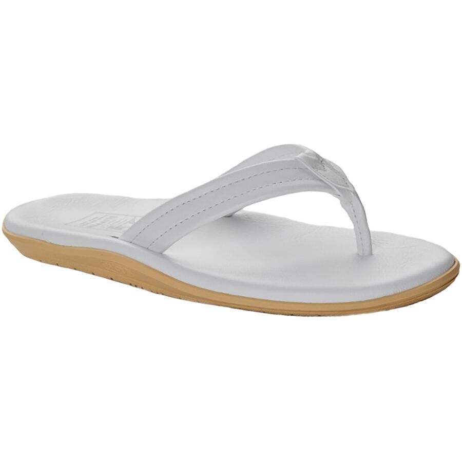 Island Slipper Classic Leather Flip Flop White
