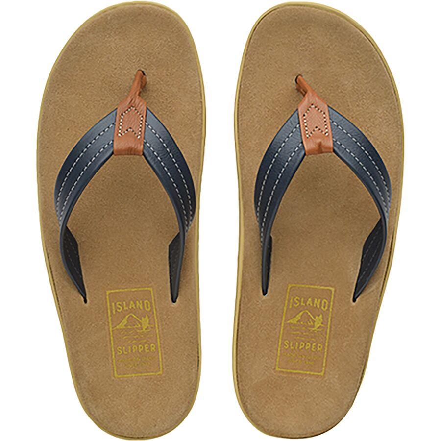 Island Slipper Classic Suede Flip Flop Taupe