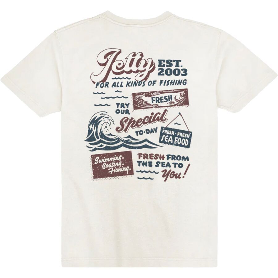 Jetty Fresh Catch Pocket T-Shirt - Men's White