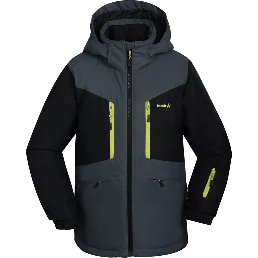 Kamik Max Colorblock Snow Jacket - Boys' - 2024 Asphalt/Black