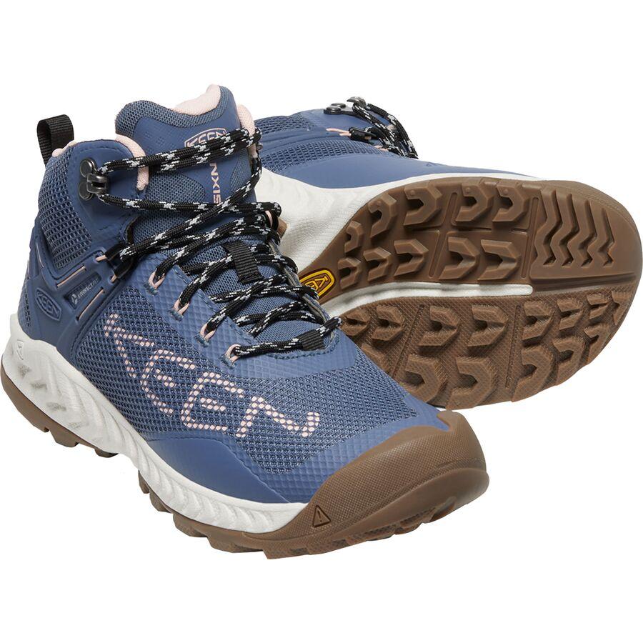 KEEN NXIS Evo Mid Waterproof Hiking Boot - Women's Vintage Indigo/Harbor Gray