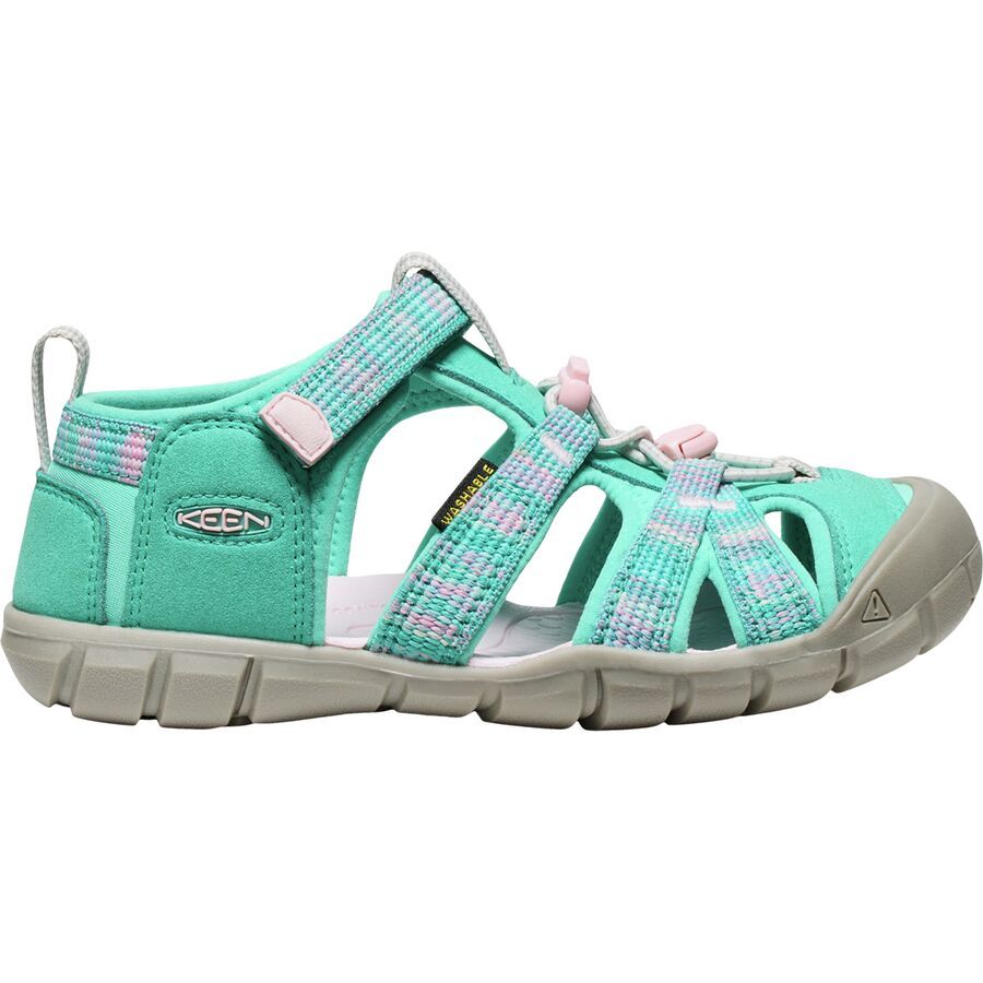 KEEN Seacamp II CNX Sandal - Kids' Bright Aqua/Pink-A-Boo