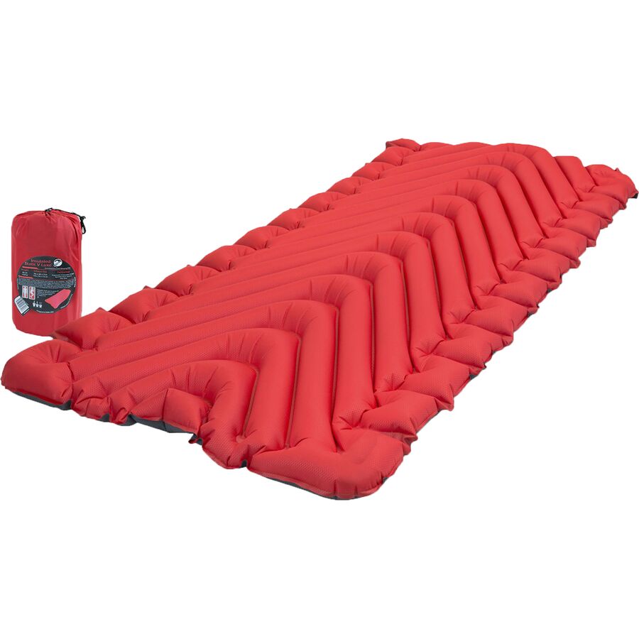 Klymit Insulated Static V Luxe Sleeping Pad Red/Charcoal Black