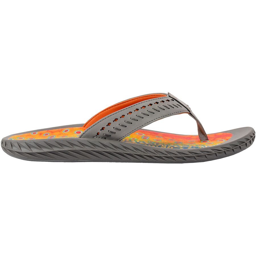 Korkers Brook Trout Fish Flip Flop - Men's Grey