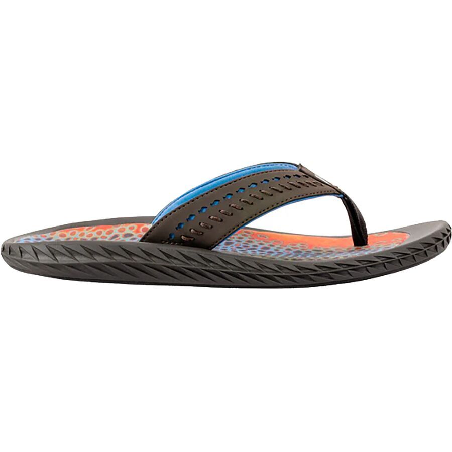 Korkers Brown Trout Fish Flip Flop - Men's Black Olive