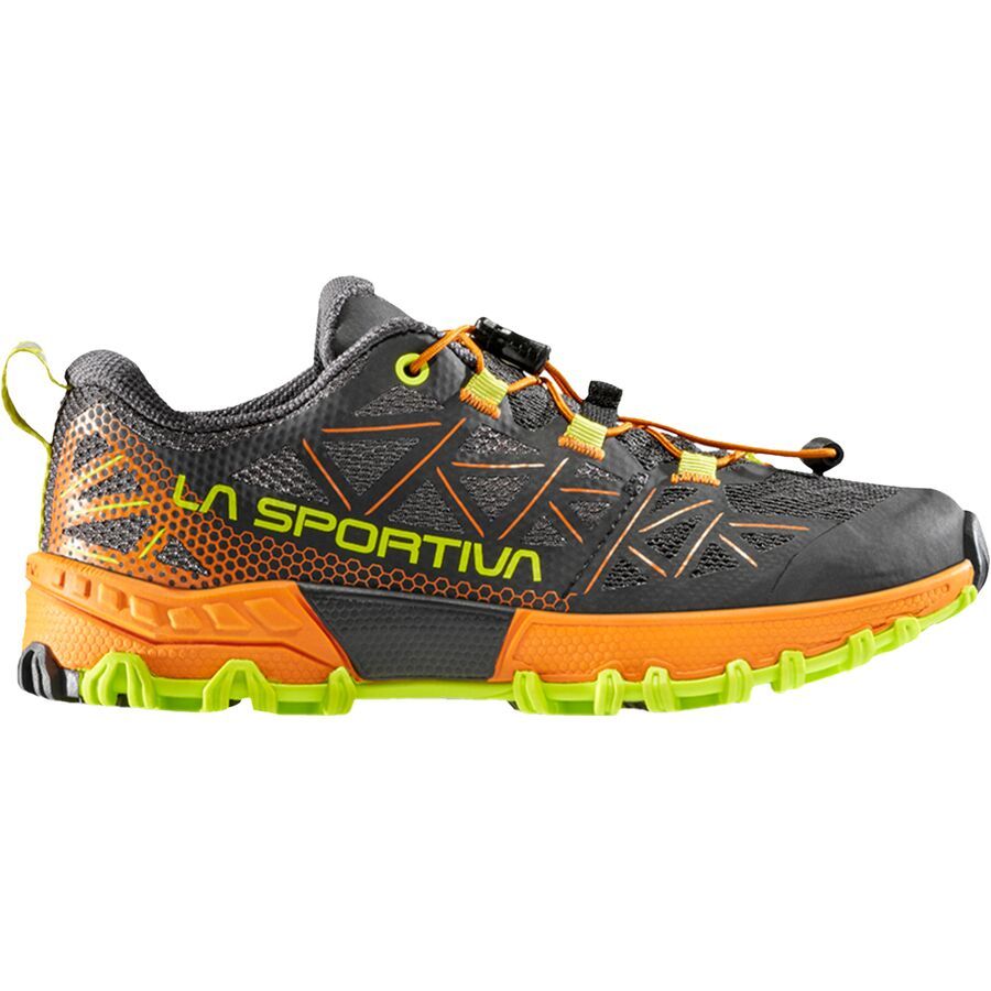 La Sportiva Bushido II Trail Running Shoe - Kids' Carbon/Hawaiian Sun