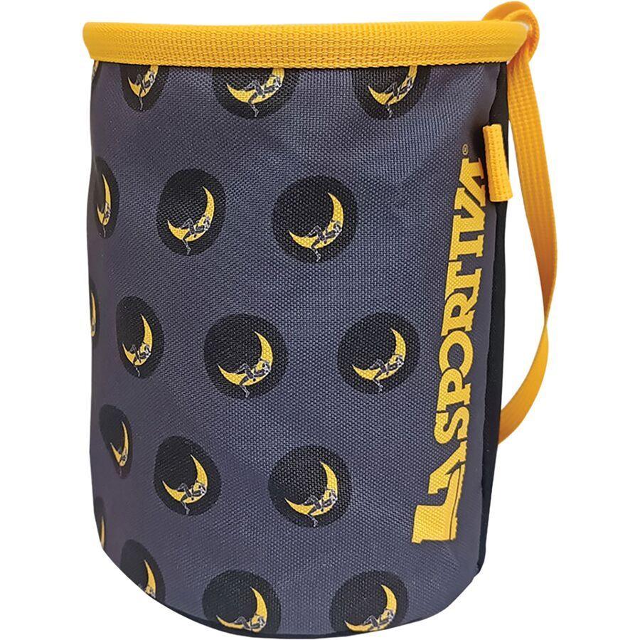 La Sportiva Climbing On The Moon Chalk Bag Carbon/Giallo