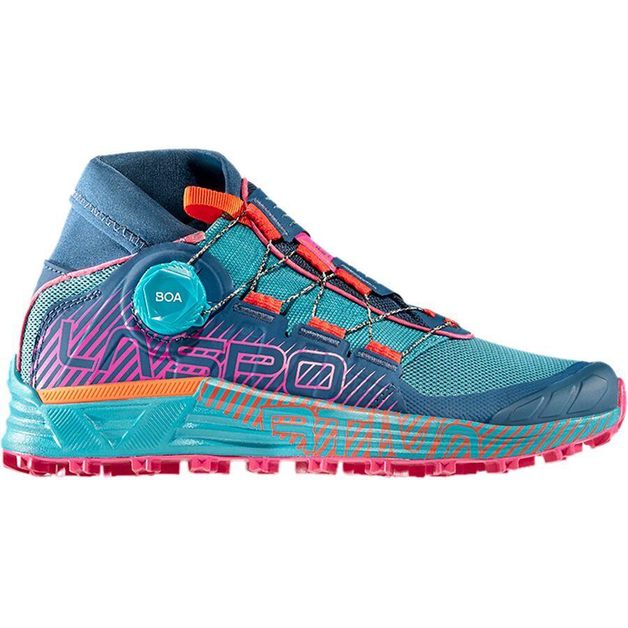 La Sportiva Cyklon Trail Running Shoe - Women's Storm Blue/Cherry Tomato