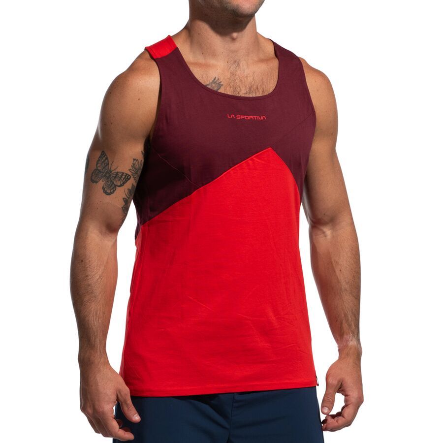 La Sportiva Dude Tank Top - Men's Mountain Red/Redwood